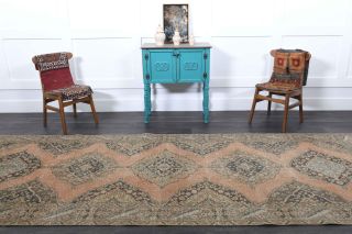 Oriental Vintage Runner Rug - Thumbnail