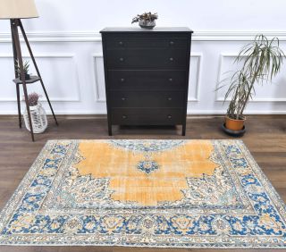 Vintage Area Orange Rug - Thumbnail