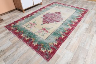 Vintage Three Colored Area Rug - Thumbnail