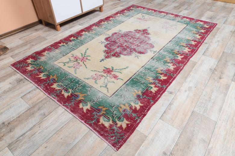 Vintage Three Colored Area Rug