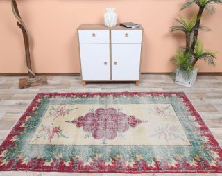 Vintage Three Colored Area Rug - Thumbnail