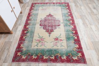 Vintage Three Colored Area Rug - Thumbnail