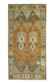 Vintage Area Double-Motifed Rug - Thumbnail