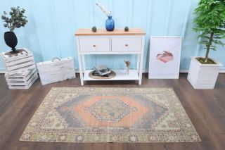 Turkish Vintage Accent Rug - Thumbnail