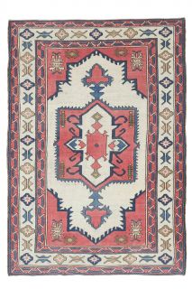 Pastel Colored Vintage Area Rug - Thumbnail