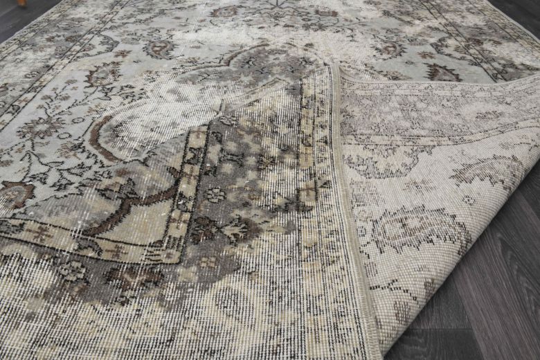 Vintage Distressed Floral Carpet