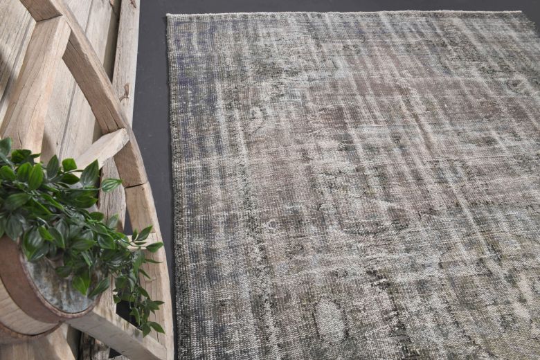 Distressed Oushak Area Rug