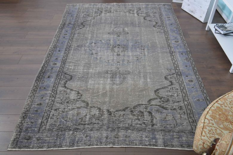 Muted Vintage Area Anatolian Rug