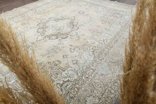 Vintage Hand-Knotted 10x12 Brown Persian Rug - Thumbnail