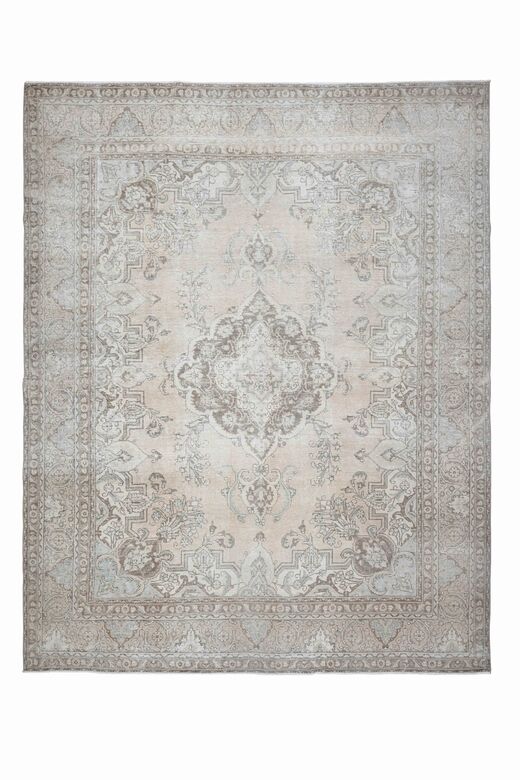 Rugser - Vintage Hand-Knotted 10x12 Brown Persian Rug