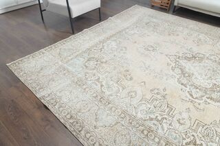 Vintage Hand-Knotted 10x12 Brown Persian Rug - Thumbnail