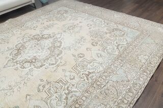 Vintage Hand-Knotted 10x12 Brown Persian Rug - Thumbnail