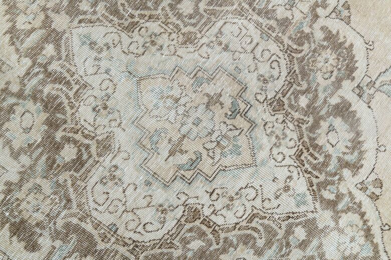 Vintage Hand-Knotted 10x12 Brown Persian Rug