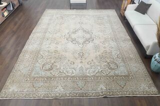 Vintage Hand-Knotted 10x12 Brown Persian Rug - Thumbnail