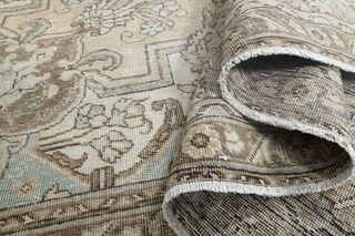 Vintage Hand-Knotted 10x12 Brown Persian Rug - Thumbnail