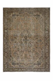 Vintage Hand-Knotted 10x12 Orange Persian Rug - Thumbnail