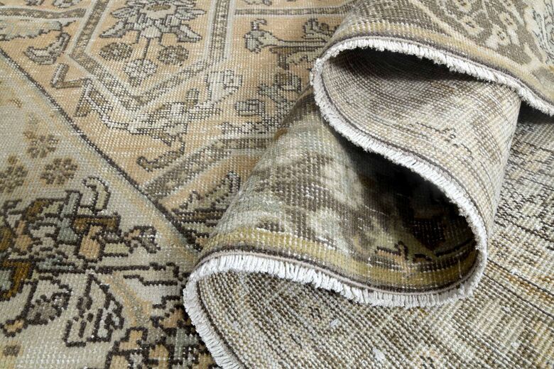 Vintage Hand-Knotted 10x12 Orange Persian Rug