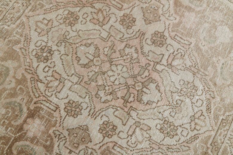 Vintage Hand-Knotted 10x12 Pink Persian Rug