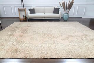 Vintage Hand-Knotted 10x12 Pink Persian Rug - Thumbnail
