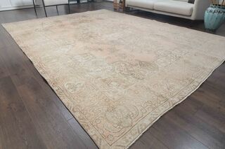 Vintage Hand-Knotted 10x12 Pink Persian Rug - Thumbnail