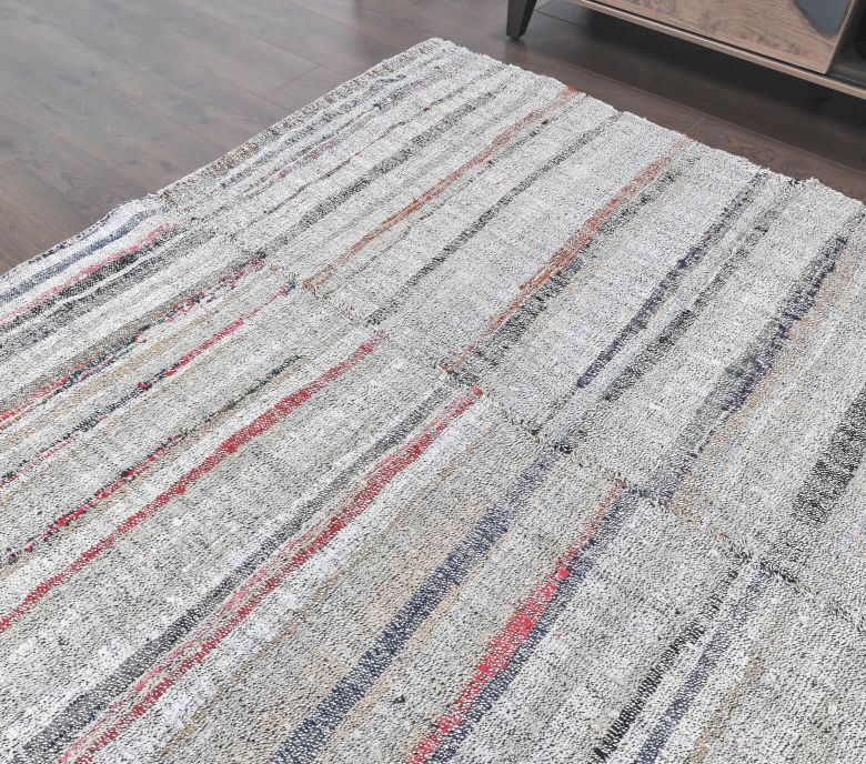 Vintage Striped Kilim Area Rug