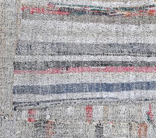 Vintage Striped Kilim Area Rug - Thumbnail