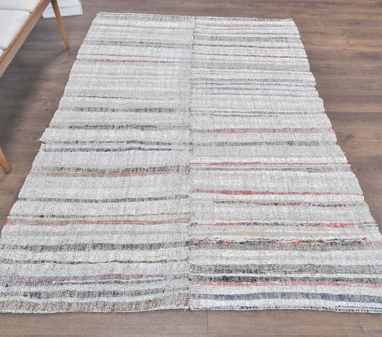 Vintage Striped Kilim Area Rug