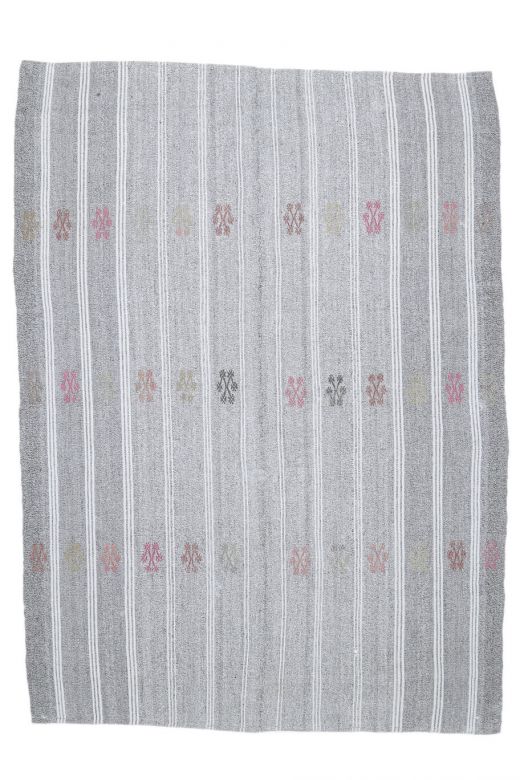 Vintage Gray Kilim Rug