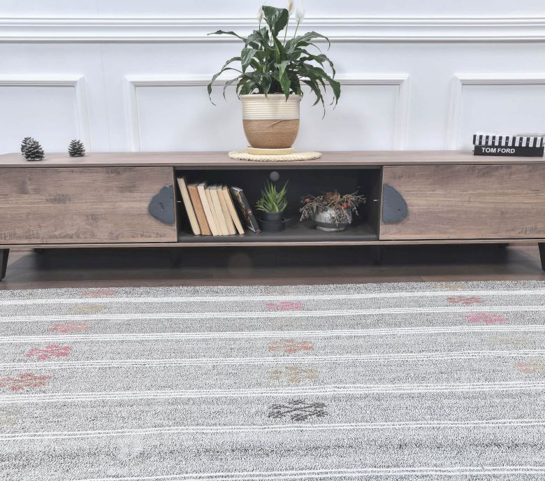 Vintage Gray Kilim Rug