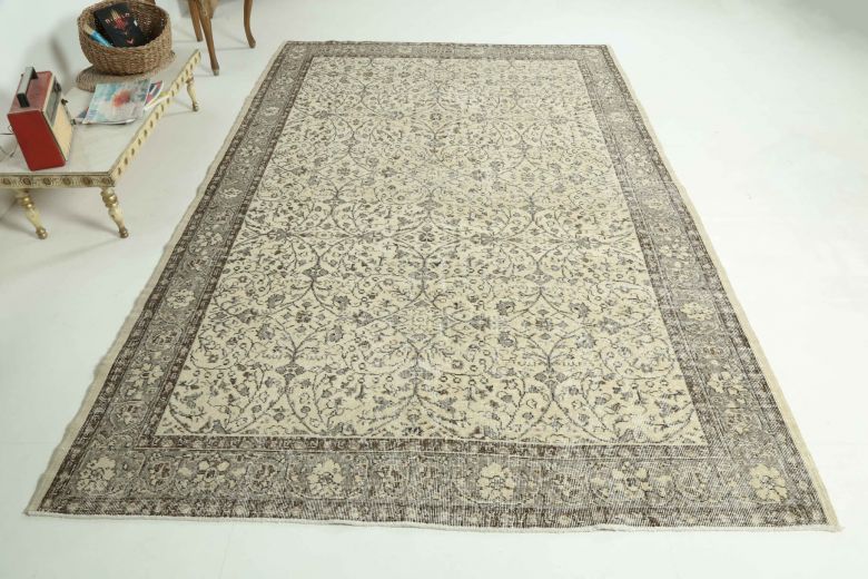 Vintage Beige Large Area Rug