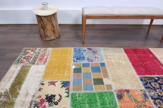 Vintage Patchwork Area Rug - Thumbnail