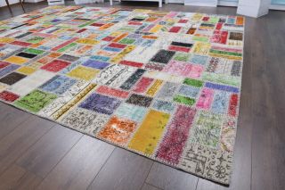 Vintage Patchwork Large Area Rug - Thumbnail