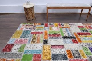 Vintage Patchwork Large Area Rug - Thumbnail