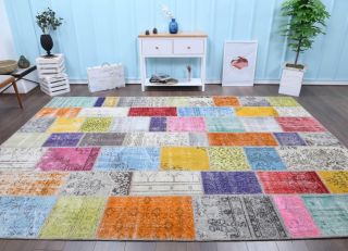 Vintage Patchwork Large Area Rug - Thumbnail