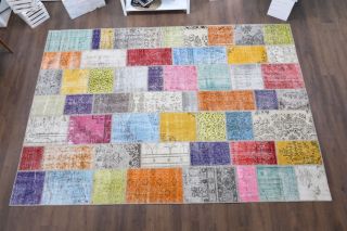 Vintage Patchwork Large Area Rug - Thumbnail