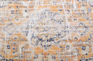 Distressed Oriental Orange Anatolian Rug - Thumbnail