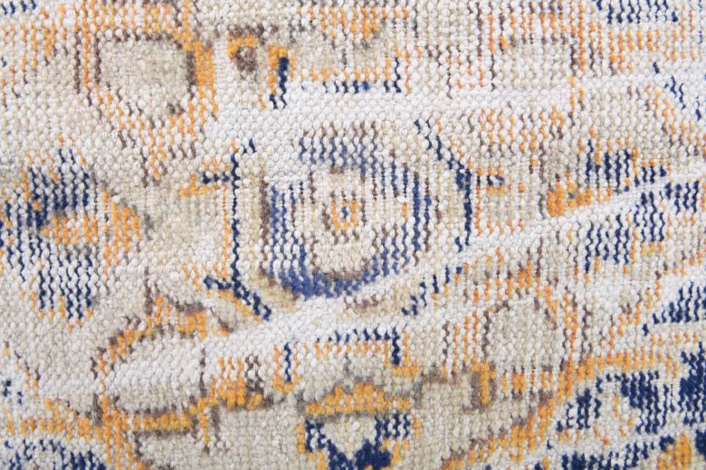 Distressed Oriental Orange Anatolian Rug