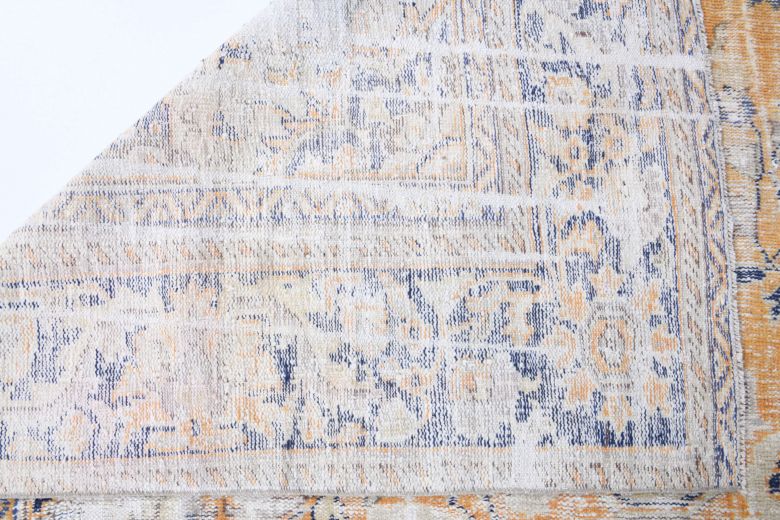 Distressed Oriental Orange Anatolian Rug