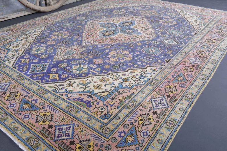 Heriz Style Vintage Large Area Rug