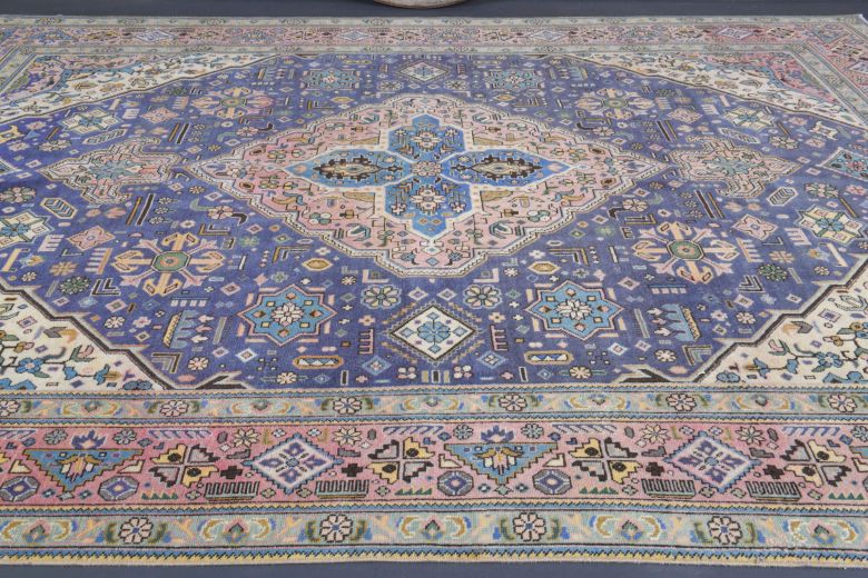 Heriz Style Vintage Large Area Rug