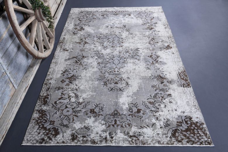 Distressed Vintage Anatolian Area Rug