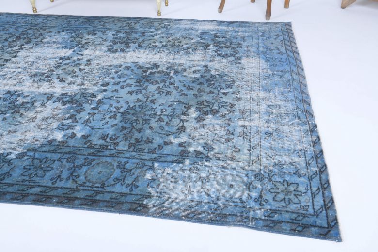 Vintage Distressed Blue Rug