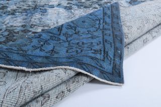 Vintage Distressed Blue Rug - Thumbnail