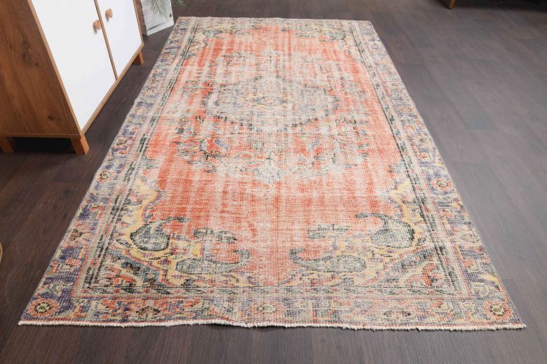 Vintage Orange Area Rug