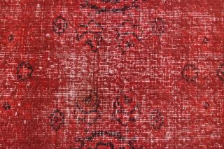 Overdyed Vintage Red Rug - Thumbnail