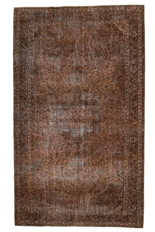 Intense Brown Colored Vintage Area Rug