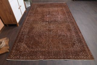 Intense Brown Colored Vintage Area Rug - Thumbnail