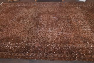 Intense Brown Colored Vintage Area Rug - Thumbnail