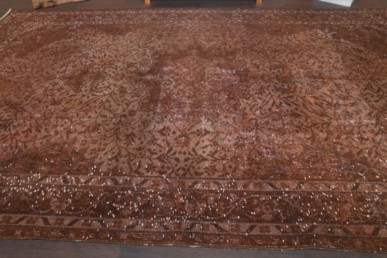 Intense Brown Colored Vintage Area Rug