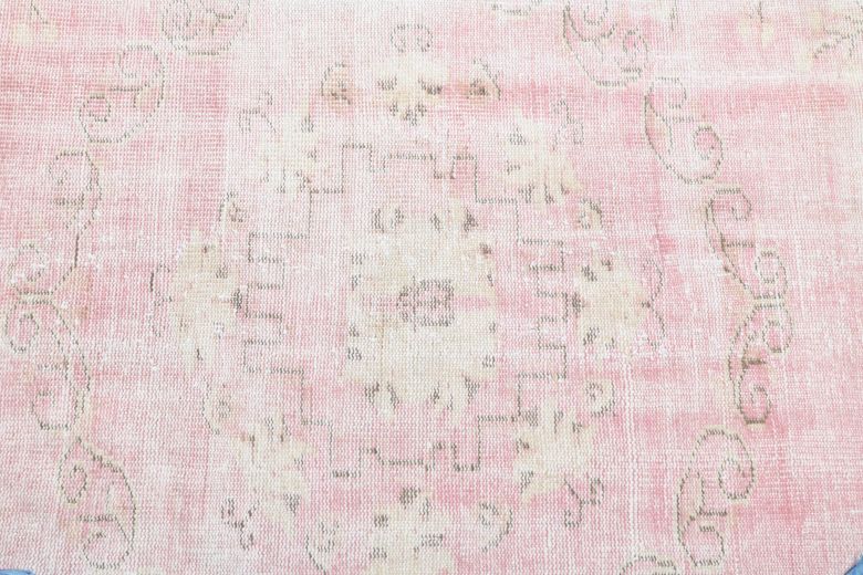 Bright Pink Vintage Area Rug